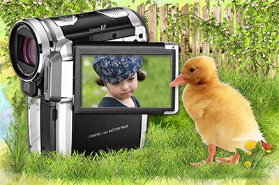 Фотоэффект детский на экране видеокамеры, создать фотоэффект онлайн