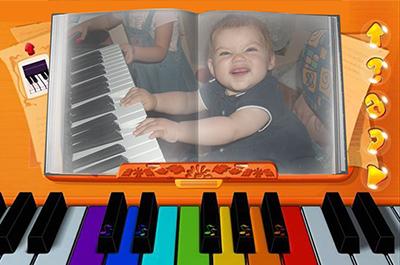 Детский фотоэффект Маленький пианист, создать шедевр с вашим фото онлайн