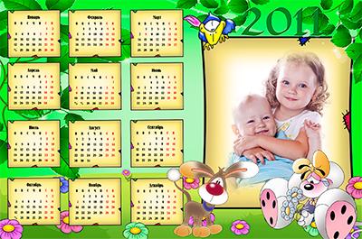 Календарь на 2011 год с Бибомбл и Дидлиной,  календарь 2011 года вставить фото онлайн