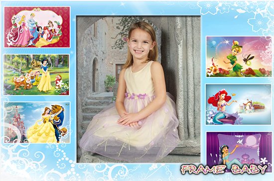 Я среди принцесс Диснея, вставить фото маленькой принцессы фотошоп онлайн