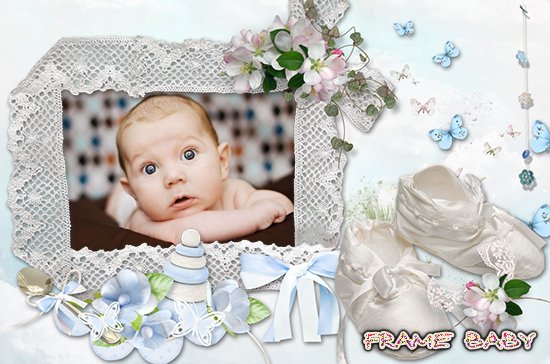 Пинетки для мальчика, самому онлайн вставить фото в красивую рамку для младенцев онлайн
