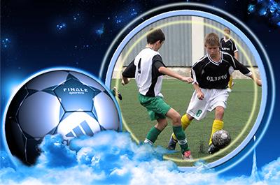Фоторамка для мальчика Планета футбол, вставить фото онлайн