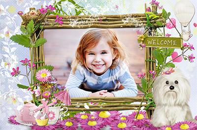 Добро пожаловать в мир грез, Photoshop online детские фоторамки