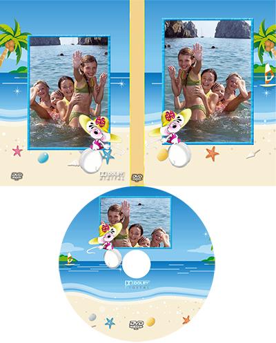 Детская морская обложка для ДВД Наше лето, красиво оформить диск онлайн
