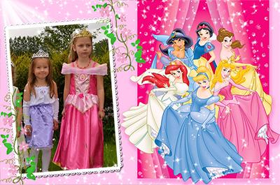 В окружении принцесс, онлайн фоторамки с принцессами Диснея