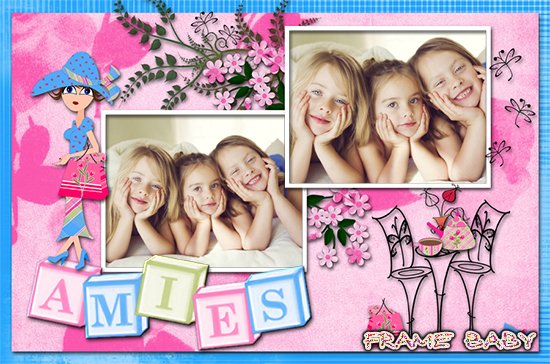 Amies, рамки для фоток с подругами онлайн фотошоп