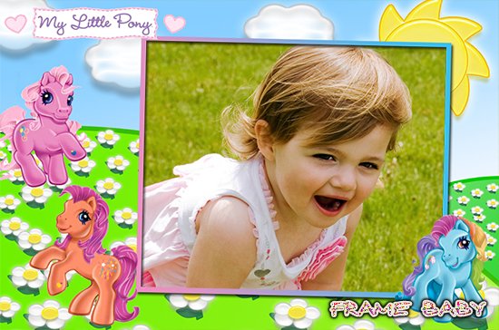 My Little Pony, красиво оформить фотографию своего ребенка в рамку онлайн