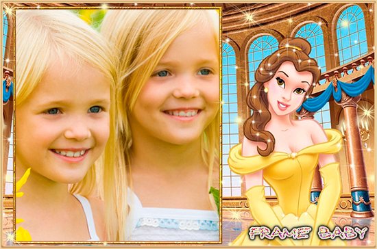 Любимые принцессы Диснея, Бэль, рамки для девочек онлайн