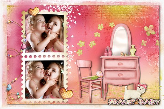 2 фото в одной рамке онлайн, Туалетный столик для маленькой принцессы