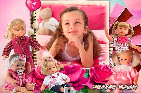 Мечты о новой кукле, вставить красивое фото дочери в рамку онлайн